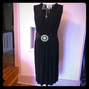 Black dress, belt not included